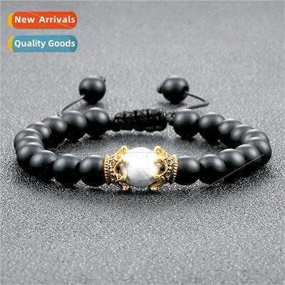 creative wh bracelets side crown hand-woven wax line bracele