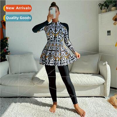 2023 New Long Sleeve Long Sleeve Swimsu Women Sunscreen Long