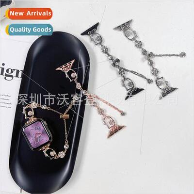 适用apple metal flash diamond kitty metal watch bapple watch