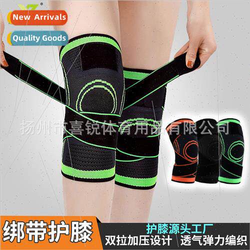 Sports knee pads straps pressurized knee meniscus protector