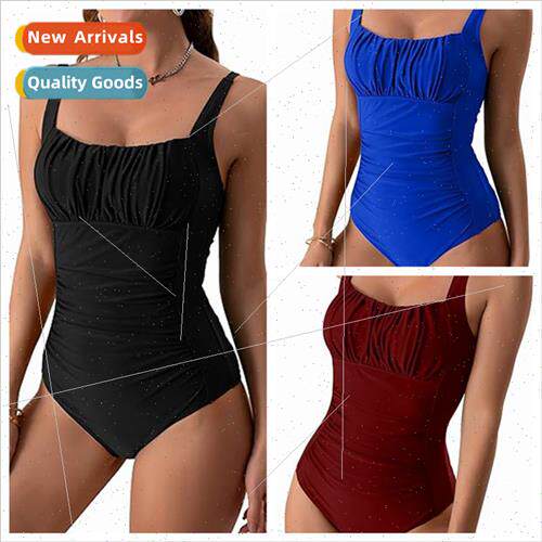 24 New Europe Sexy Ladies Solid Color One Piece Bikini Swims