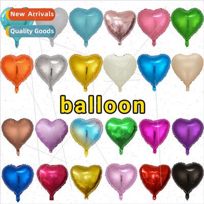 Aluminium film heart-shaped balloon 18 inch light plate mono