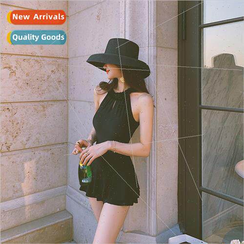 Backless swimsu female Korea one-piece skirt vacation soak i