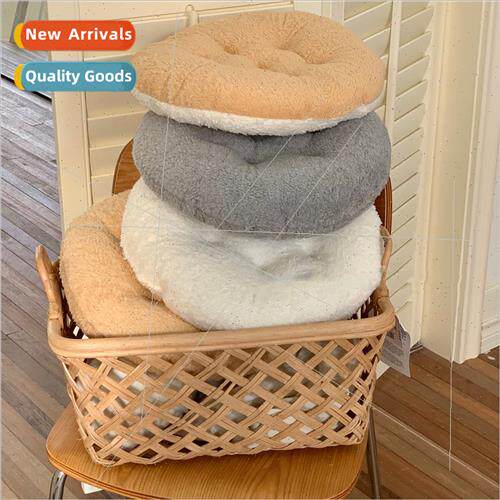 Thickened plush soft round cushion ins cute simple student d