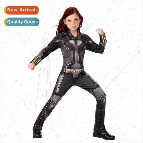 New Black Widow Child Girls Game Dress Up Halloween Party Ro