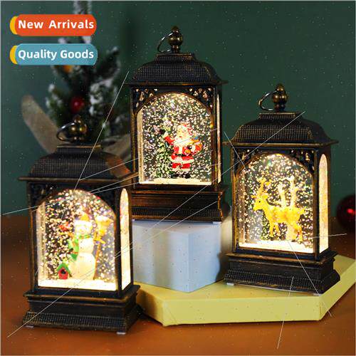 Christmas decoration light up santa claus inside view water