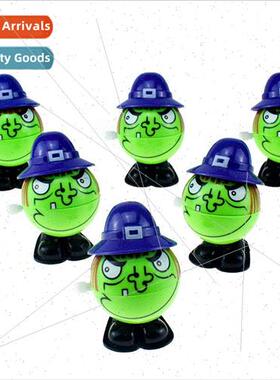Fun Four Wind-Up Jumping Green Wch Wch Halloween Toys