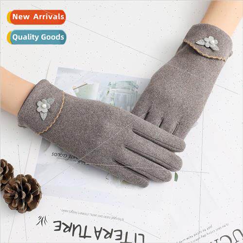 New  gloves female winter warm gloves de velvet ladies glove