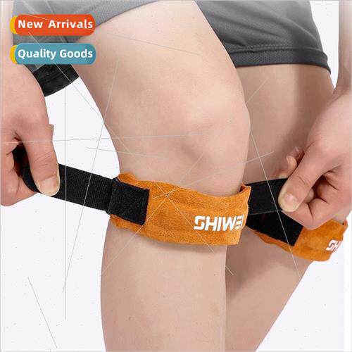 Cowhide patella band running sports meniscus knee pads male