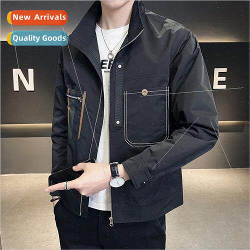 2023 Autumn new versatile spring autumn short jacket striped