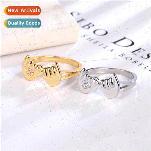 Europe anchor new love ring female fashion simple hpull life