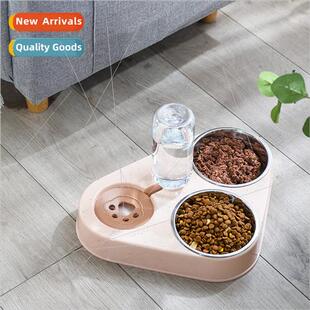 Cat Bowl Dog Pet Food Bowls Dining Anti Three