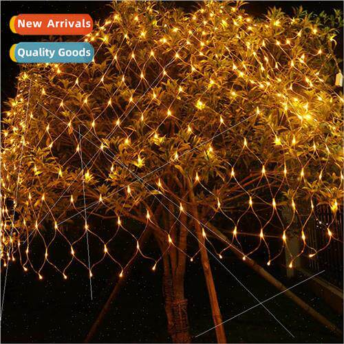 led net lights fishing net lights plaid small colorful light