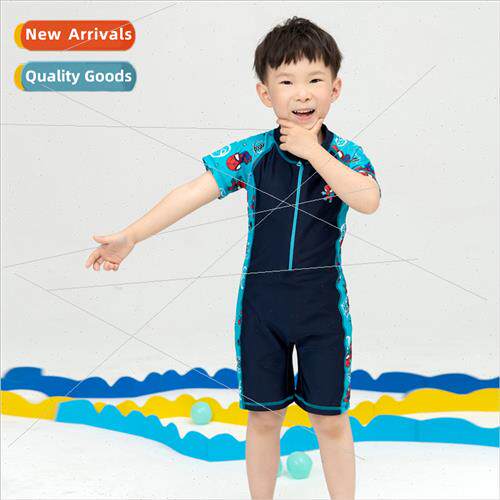 Cartoon swimsu boys middle and large children one-piece spor
