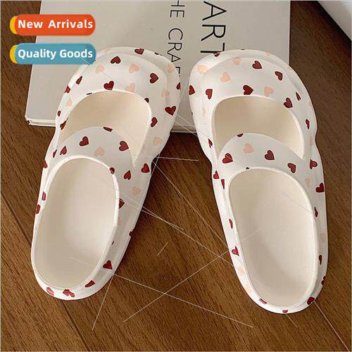 Sweet love heart Mary Jane girl heart cool slippers ins fash