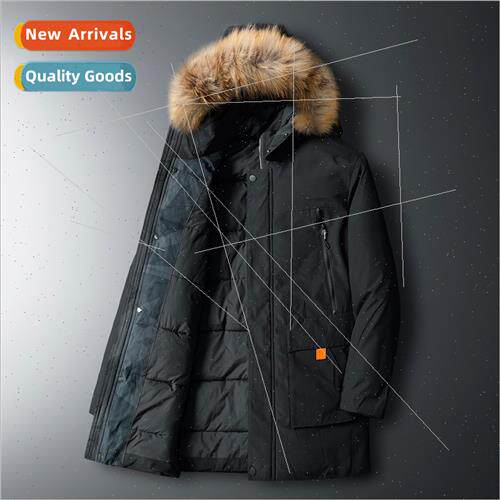 Autumn winter new cotton jacket hooded medium-length male th