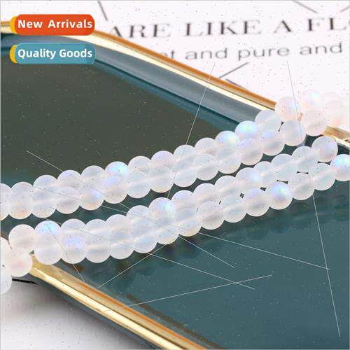 Illusion glaze beads 4/6mm frosted whe AB color round beads
