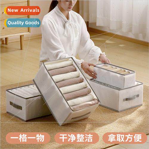 Pants Storage Box Bedroom Divided Clothes Organizer Foldable