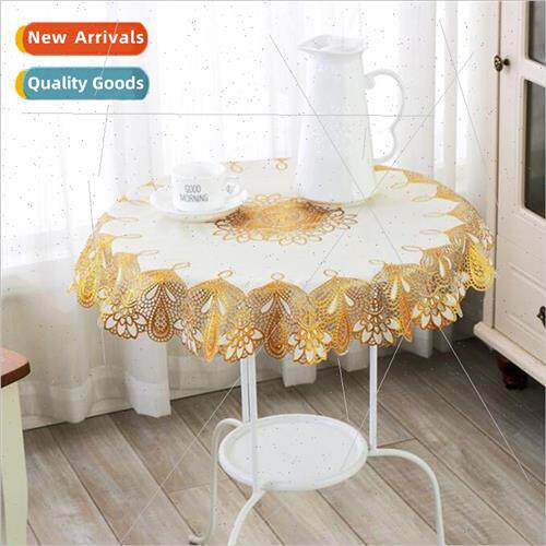 Round Tablecloths Oil Resistant No Wash Printed Anti Scald C