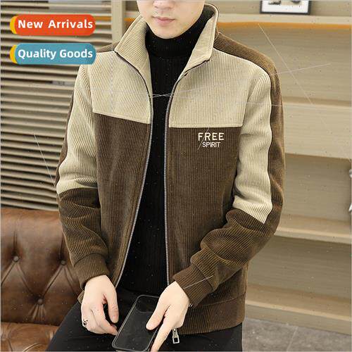 2023 new jacket men fall winter casual tweed jacket high-gra
