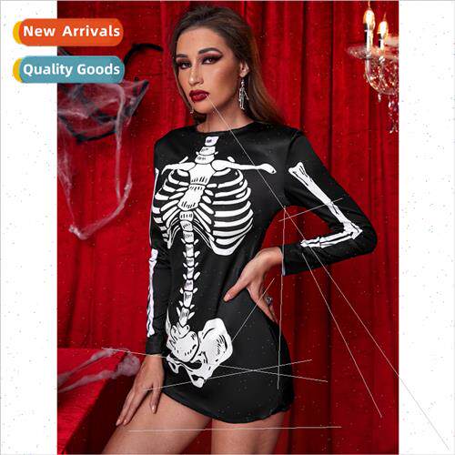 Halloween adult skeleton cosplay carnival skeleton sexy jump