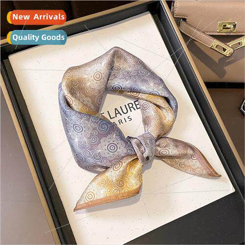 Korea gradient flowers 53 mulberry silk silk scarf female hi
