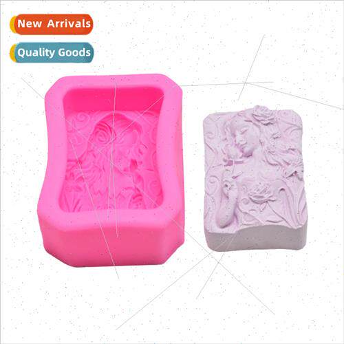 DIY Baking Tools Rose Maiden Shape Handmade Soap Mould Car A