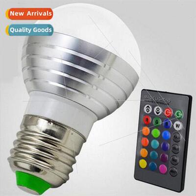 3wrgb bulb light e27 e14 colorful infrared color changing le