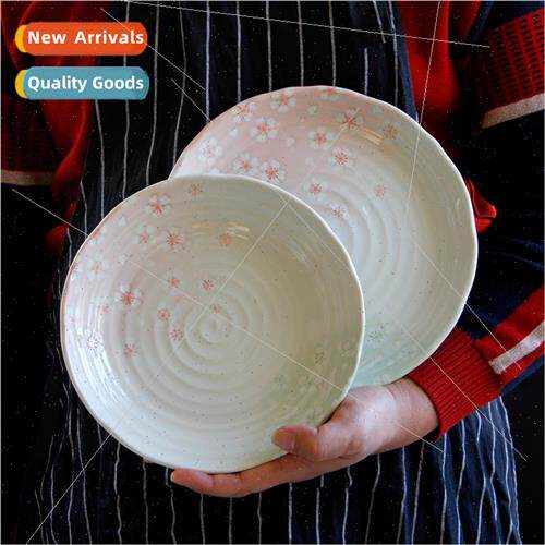 Japan household vegetable plate ceramic grain color printing