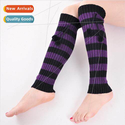 Korea  autumn winter socks sets long knee warm leggings stri
