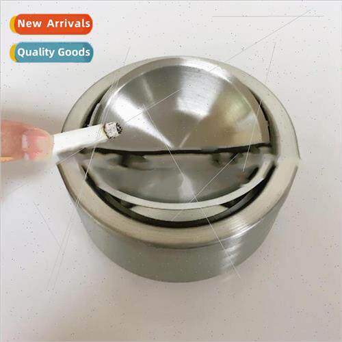 Sanded Round WindproStainless Steel Ashtray Hotel Internet C
