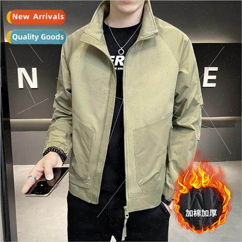 Jacket men 2023 new baseball su thickened paragraph casual b