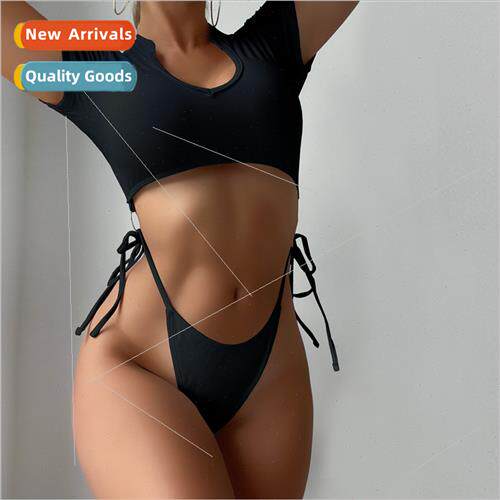 Women Solid Color One Piece Swimsu Sexy Bikini iLZA011