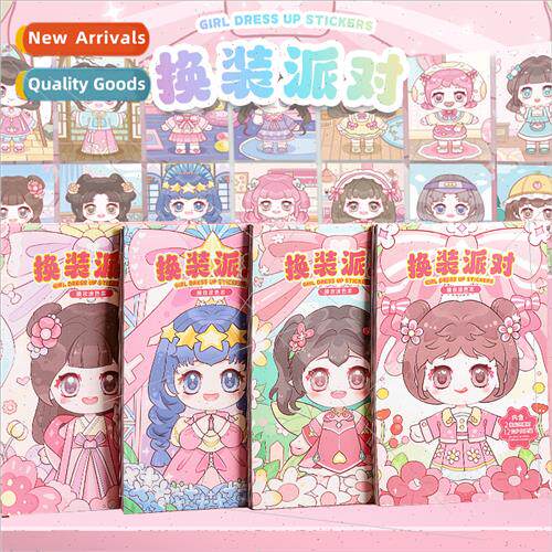 Can coloring princess dress up sticker book fashion girls DI