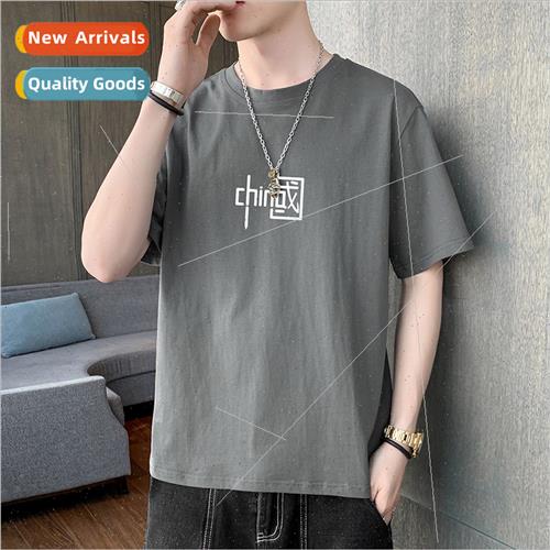 Men summer casual wear Chinese nd short-sleeved t-shirt teen