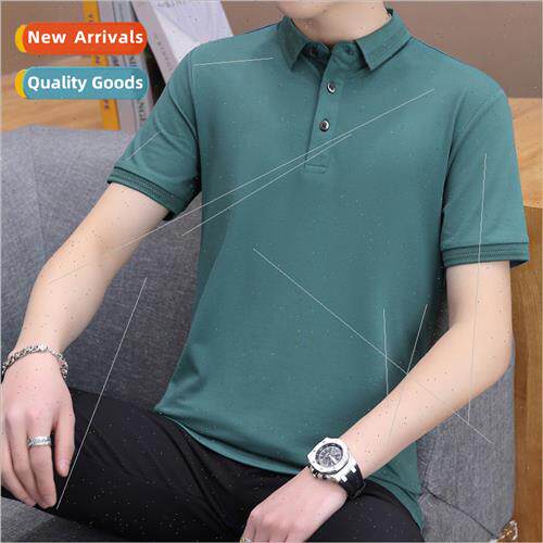 Short-sleeved T-shirt men summer light ice silk POLO shirt y