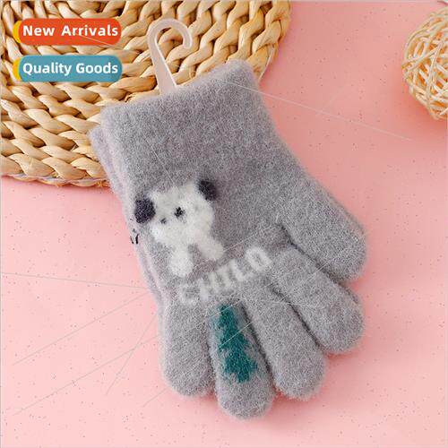 Fall winter new children gloves boys girls warm cute cartoon
