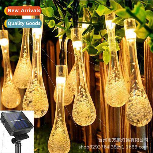 LED Solar Water Drops String ghts Bubble Ball Water Drops Ho