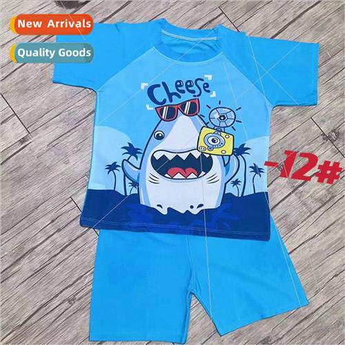 2023 childrens swimsu boys girls cartoon cute sunscreen stud