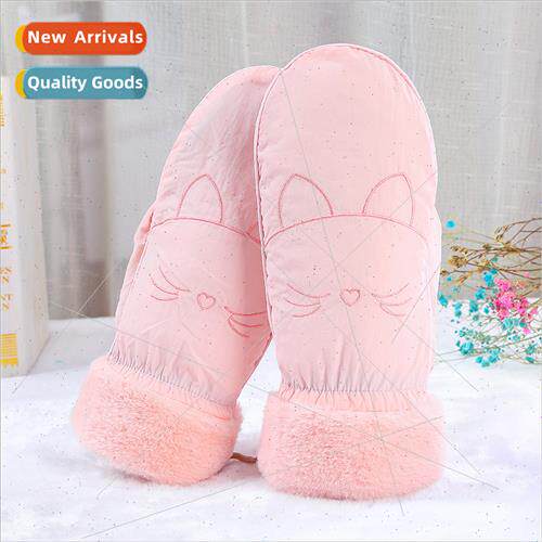 New stuffy gloves ladies outdoor riding warm winter padded t