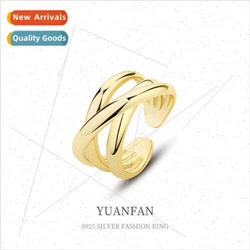 925 silver Multi-Layer Wrap Ring che Europe Ins Open Finger
