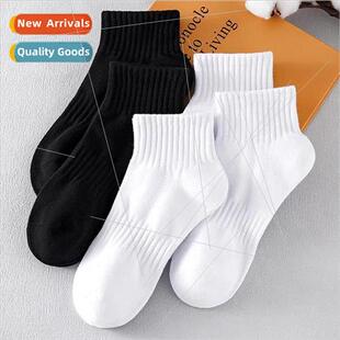 simple solid sports socks whe mens black Short color