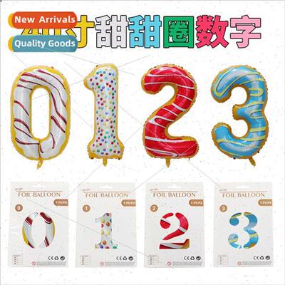 Individually Wrapped 40 inch Donut Candy Large Number Balloo
