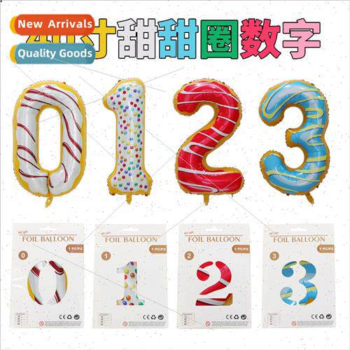 Individually Wrapped 40 inch Donut Candy Large Number Balloo