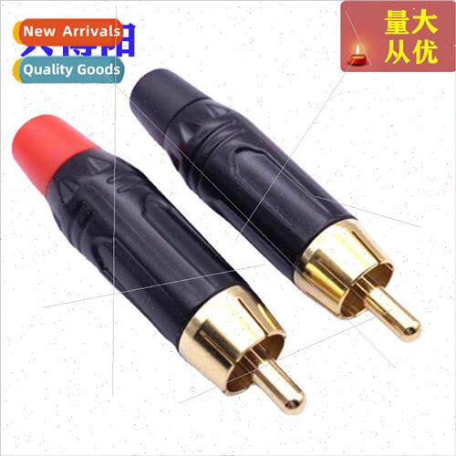 RCA Audio Video Plug RCA Male Lotus Plug Black Electrophores