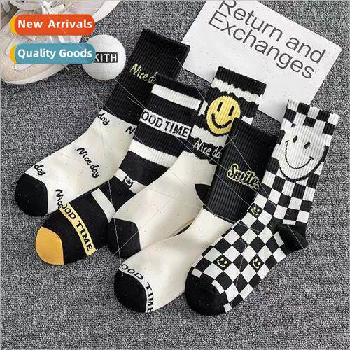 Socks womens fall and winter section of the mid-calf cotton