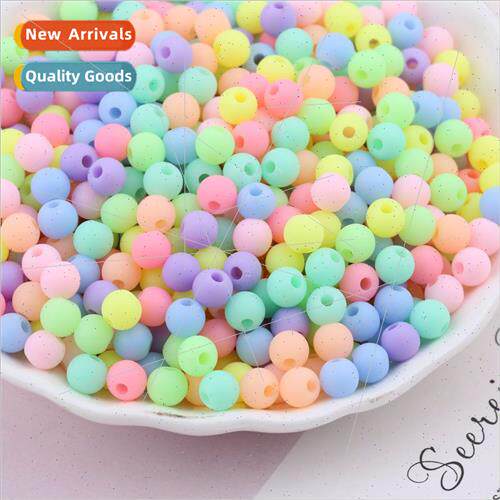 Frosted round beads loose beads diy handmade materials beadi