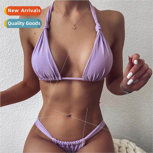 2022 Solid Color Three Point Sexy Bikini Spl Swimsu Swimsu