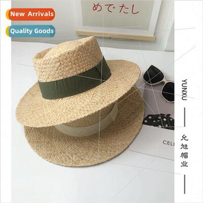Korea 7.5cm raffia straw bowler hat children ins sunshade bo