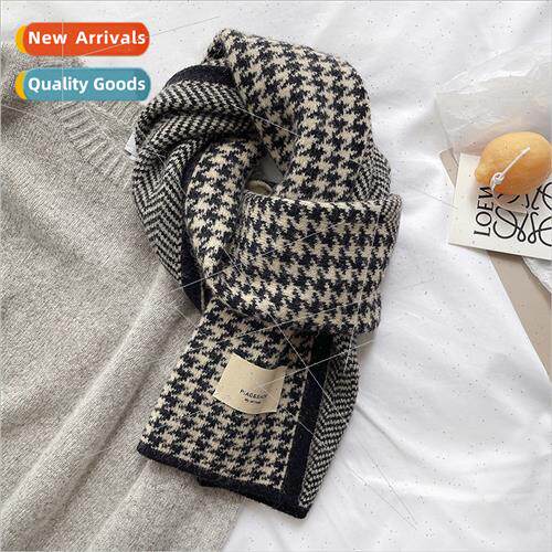 Thousbird plaid scarf female fall winter 2023 new Korea  ful